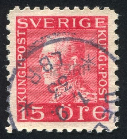 Post stamp King Gustav