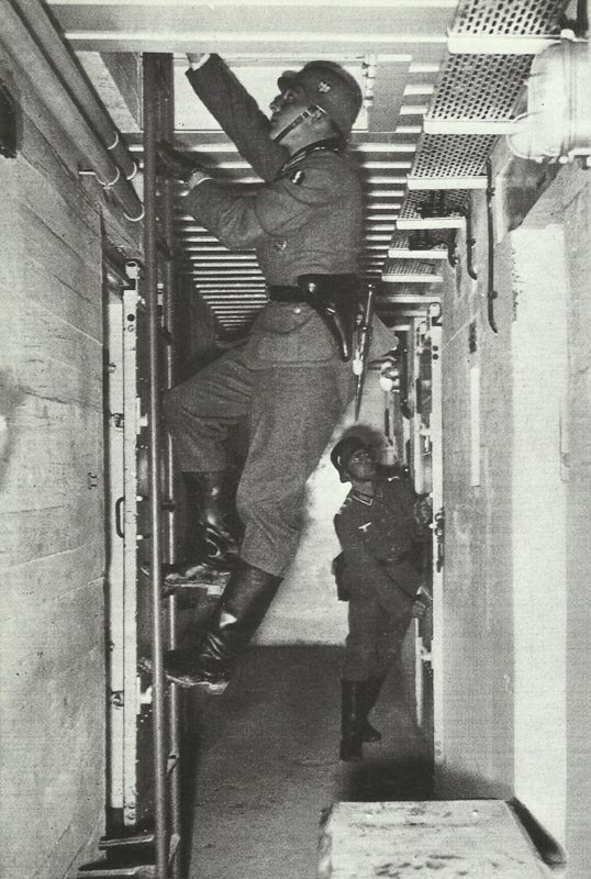 Drill in bunker of Siegfried Line