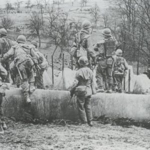 American troops cross the Siegfried line