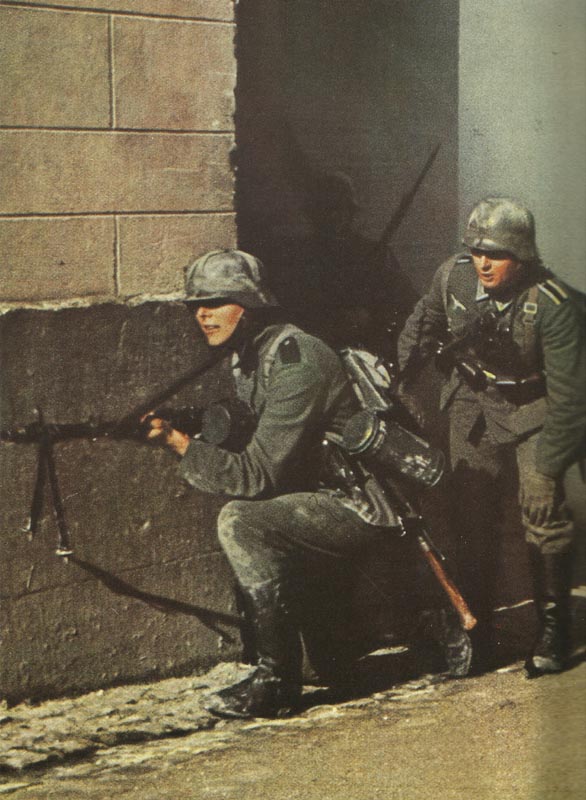 German infantry in street fighting