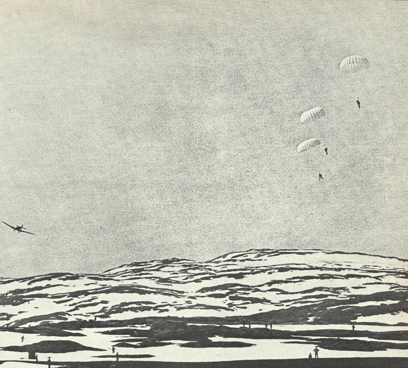 German paratroopers drop near Narvik