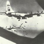 B-29 Superfortress showers incendiaries