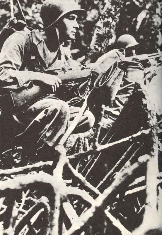US Marines with M1 Garand in the jungle