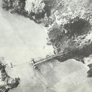 destroyed railway bridge in Burma