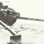 US 37mm anti-tank gun M3 in firing position