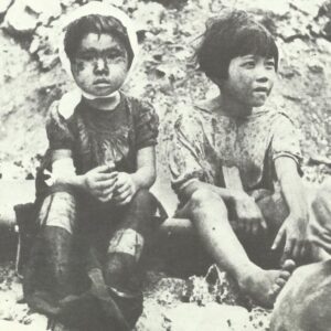 Childs saved from Nagasaki inferno