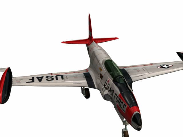 3d model Lockheed Shooting Star jet trainer T-33