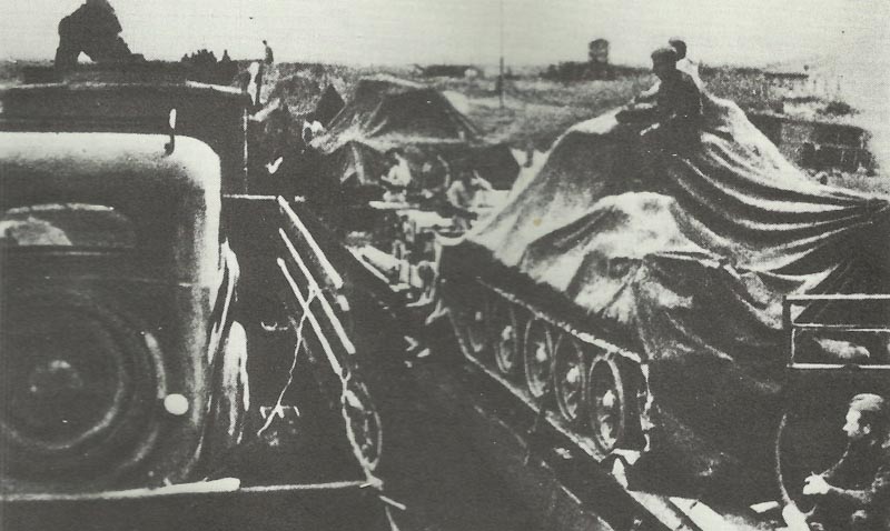Transportation of a Russian tank brigade