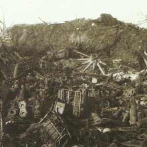 destroyed and abandoned position of the German field artillery