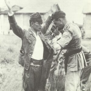 British officer searches a Japanese