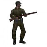 3d model of a Tommy with Enfield rifle