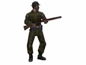 3d model of a Tommy with Enfield rifle