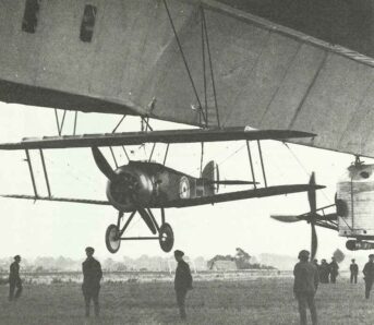 Sopwith Camel on airship