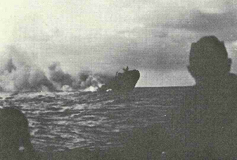 Diary September 21, 1940 40 cargo ship is sinking