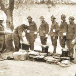 Tea and bread for Greek soldiers at Canea