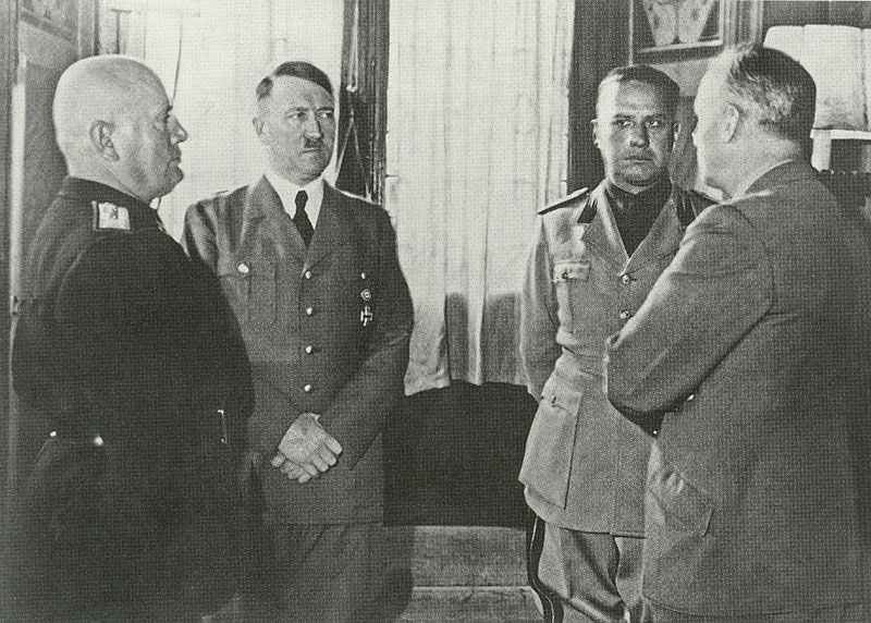 Diary October 28, 1940 5 Mussolini, Hitler, Ciano and Ribbentrop