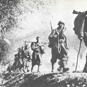 Italian infantry advancing in Greece.