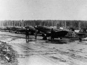 Yak-9 at Dobrovka near Smolensk
