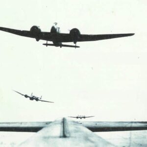 Dorsal gunner's view of Hampden's