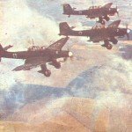 Ju 87 Stukas on the way to a target