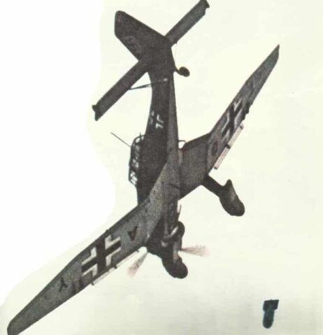 Stuka wirft Bombe