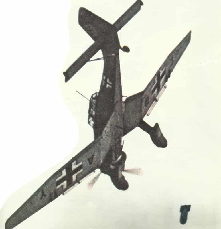 Diary November 8, 1940 24 Stuka drops bomb
