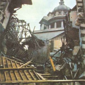 Old Bailey in London in ruins