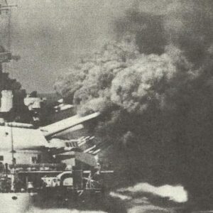 Italian battleship fires