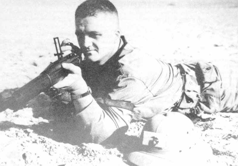 US Marine recruit zeroes his .30-cal. M1903 Springfield