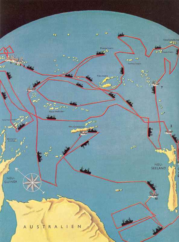 cruise of Orion in Pacific 1940-41