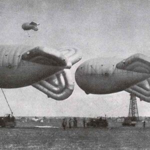 Preparing a balloon barrage in South England