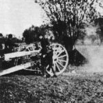French 75mm gun in action