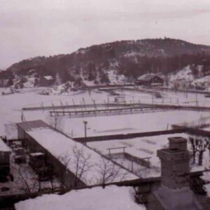 View over the rooftops in the winter of 1940-41 on the outskirts of Kristiansand