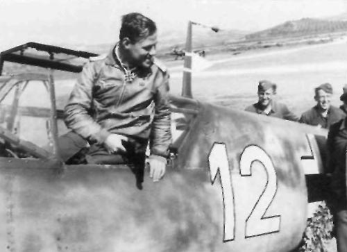 Me 109 on Sicilian airfield