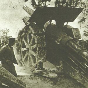 210-mm howitzer in action against Verdun