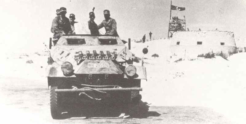 Half-truck of Rommel's Afrika Korps near the fort at El Agheila