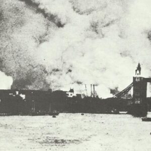 Tower Bridge in heavy smoke