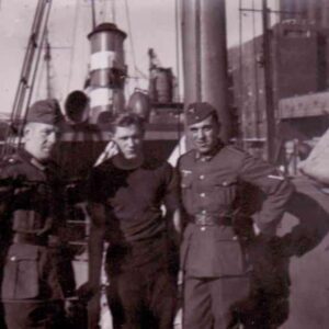 Boat visit on a weekend in spring of 1941 at Kristiansand