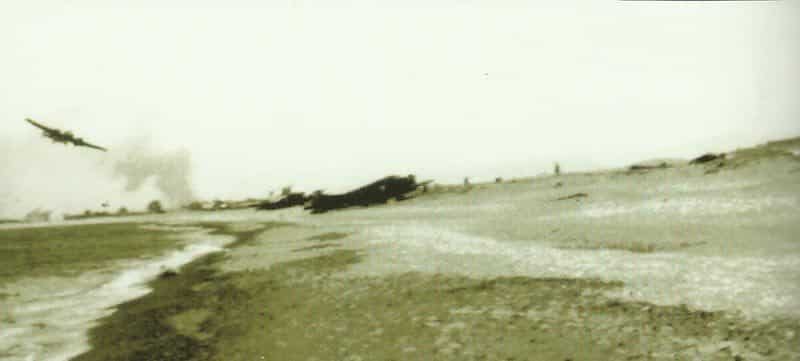 Diary May 21, 1941 14 Ju 52s landing under fire on and around Maleme airfield