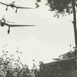 Stukas flying across a German Panzer IV tank.