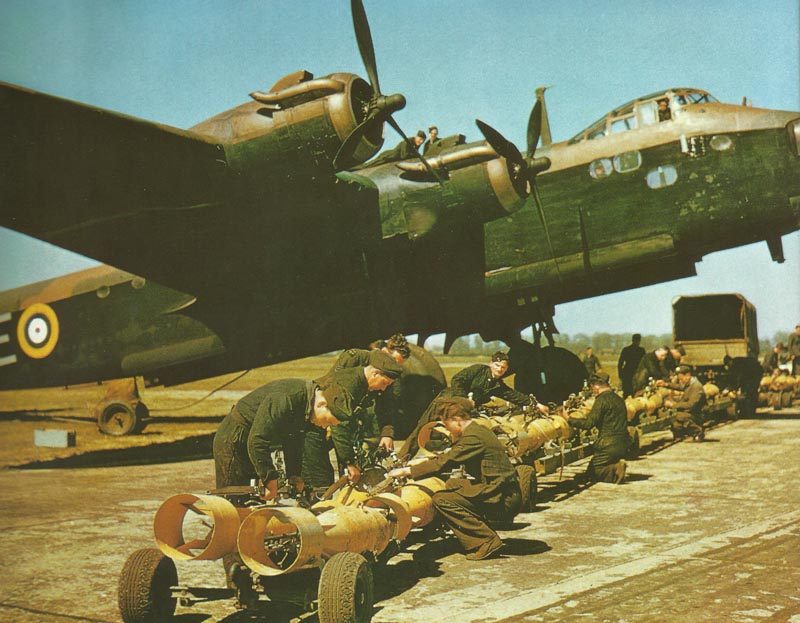 Diary June 11, 1941 6 Stirling bomber loaded with bombs