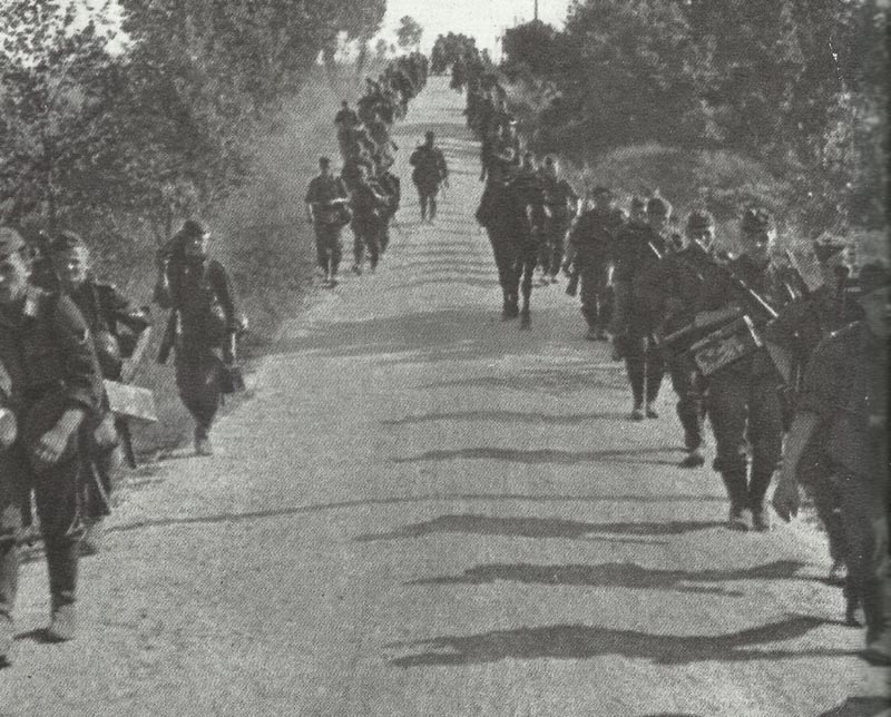 German infantry Lithuanian Road