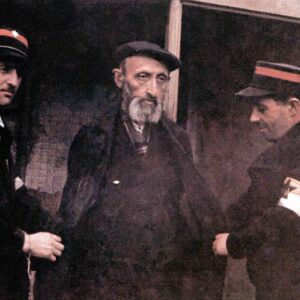 old Jew is arrested by two members of the Jewish ghetto police