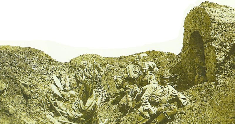 Diary June 9, 1916 4 zerstoerter graben ostfront 1