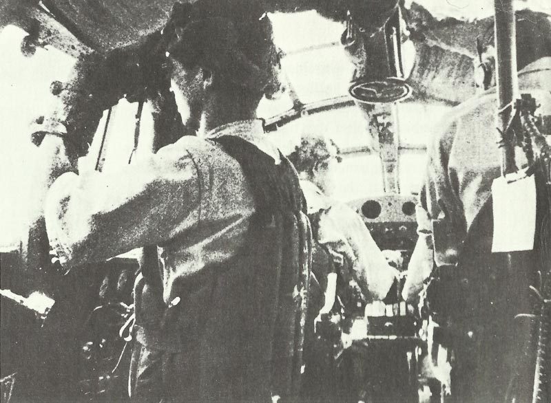 cockpit of a Japanese long-range reconnaissance plane Mitsubishi G3M2