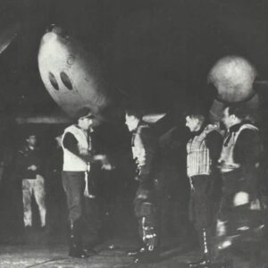 Me 110 night fighters returned from a misison