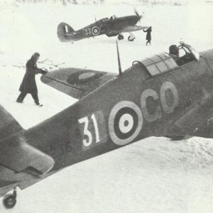 Hurricane fighters airfield Vaenge in Northern Russia