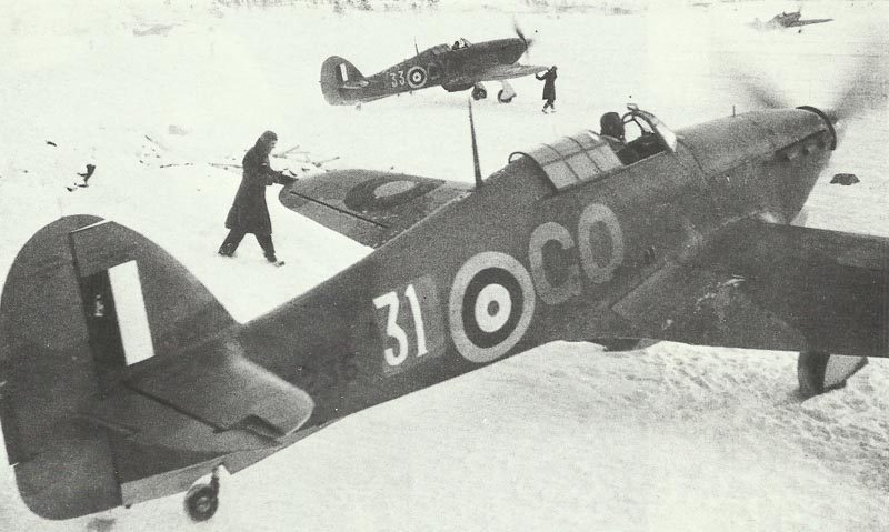 Diary September 26, 1941 4 Hurricane fighters airfield Vaenge in Northern Russia