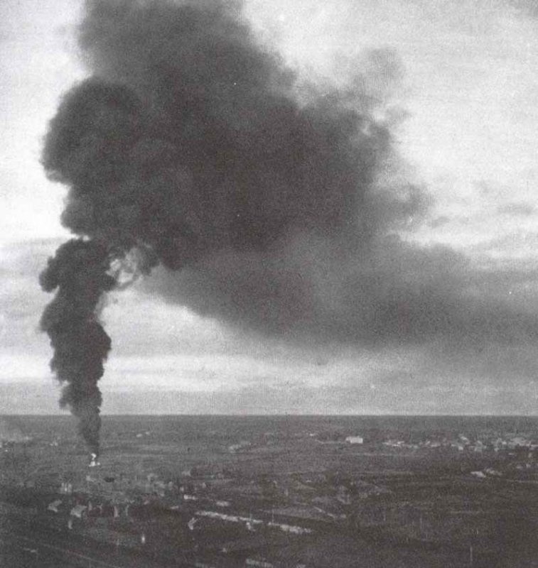 Diary September 8, 1941 4 petrol tanks in front of Leningrad are burning
