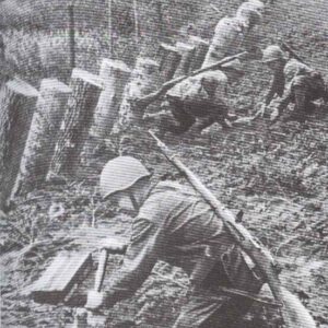 Soldiers of the Red Army preparing mines